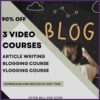 article, blogging, vlogging course